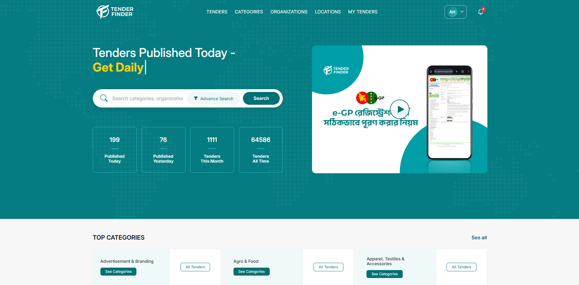 Tender Finder: Automated Procurement Crawling and Classification Engine